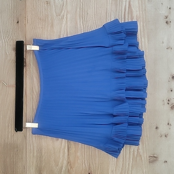 Banana Republic Blue Pleated Layered Skirt Size 6 - Picture 1 of 6